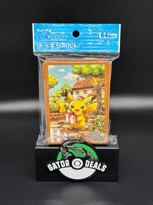 Pokemon TCG: Pokemon Center Japan Exclusive Card Sleeves - Pikachu's Gift (64-Pack)