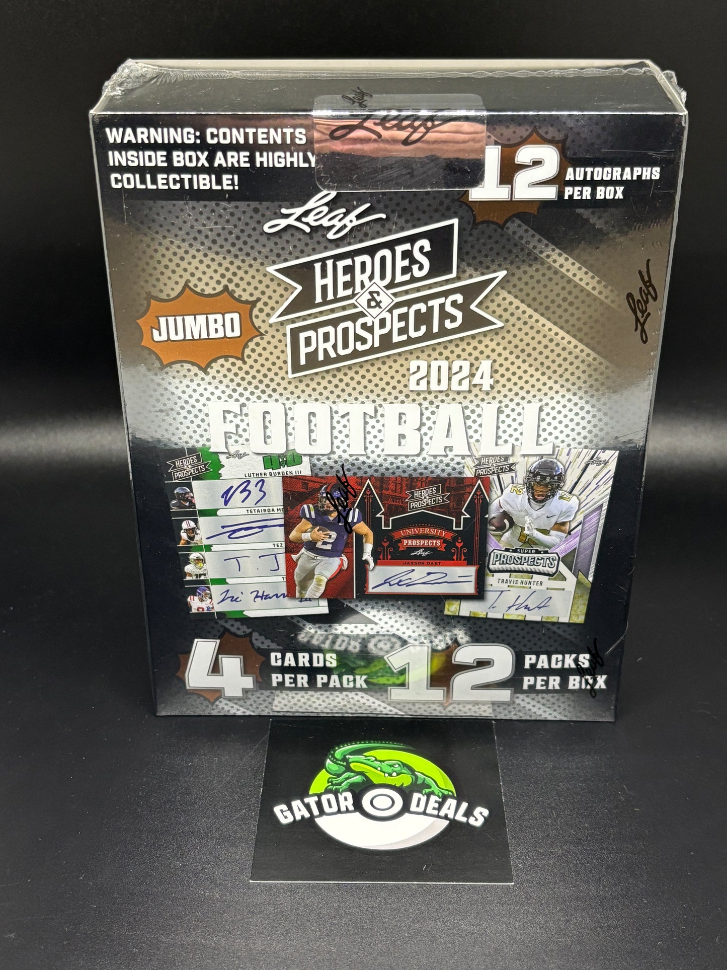 2024 Leaf Heroes & Prospects Football Jumbo Hobby Box