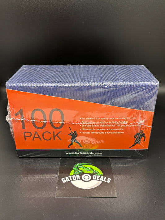 Lovfen 3x4 Standard Toploaders 100-Count Pack
