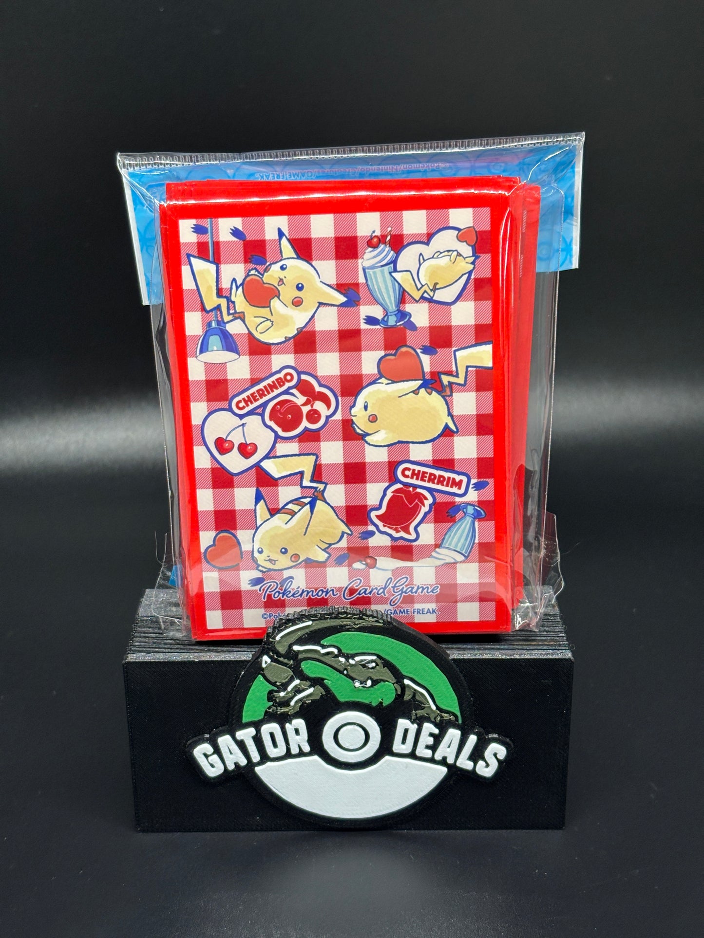 Pokemon TCG: Pokemon Center Japan Exclusive Card Sleeves - Pikachu and Cherrim [Red] (64-Pack)