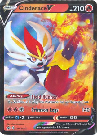 Cinderace V - SWSH015 SWSH015/307 - SWSH Sword & Shield Promo Cards Holofoil