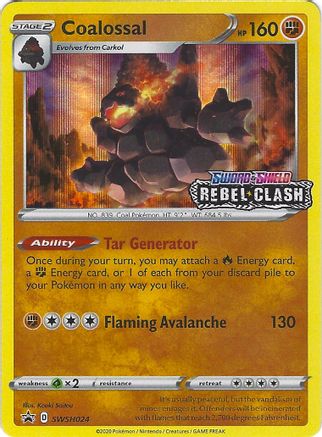 Coalossal - SWSH024 (Prerelease) SWSH024/307 - SWSH Sword & Shield Promo Cards Holofoil
