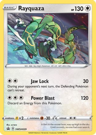 Rayquaza - SWSH029 SWSH029/307 - SWSH Sword & Shield Promo Cards Holofoil