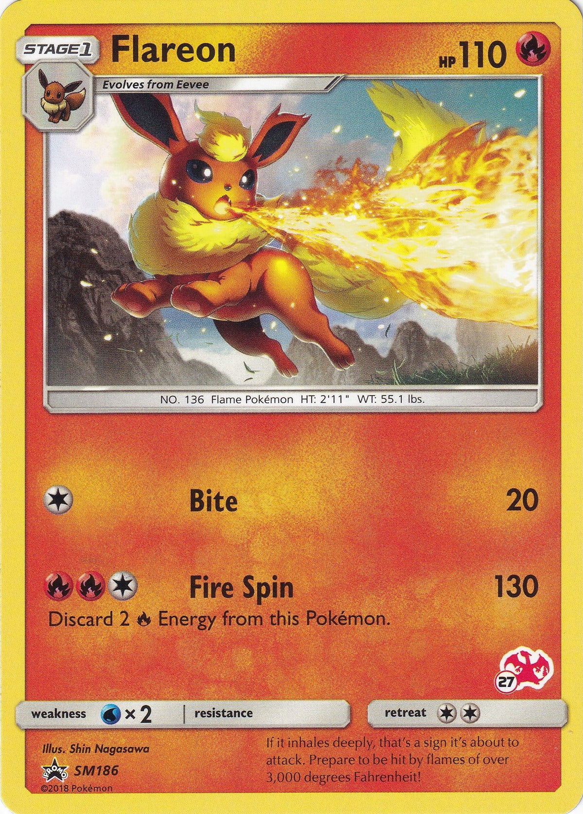 Flareon - SM186 (#27 Charizard Stamped)