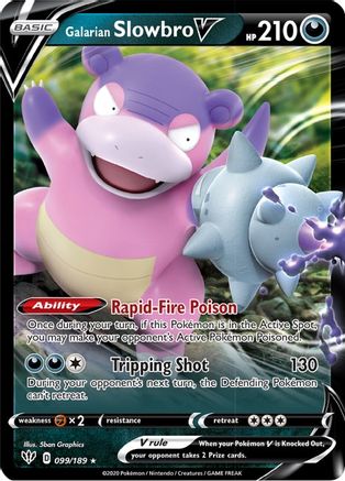 Galarian Slowbro V 99/189 - SWSH03 Darkness Ablaze Holofoil