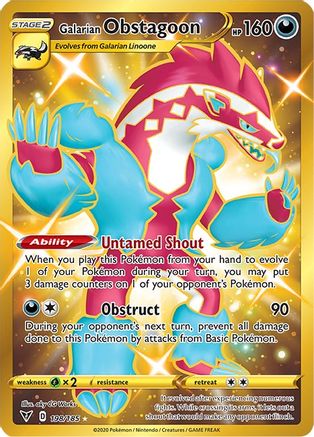 Galarian Obstagoon (Secret) 198/185 - SWSH04 Vivid Voltage Holofoil