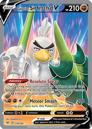 Galarian Sirfetch'd V (Full Art) 174/185 - SWSH04 Vivid Voltage Holofoil