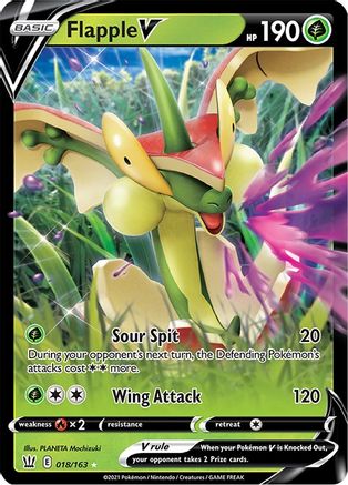 Flapple V 18/163 - SWSH05 Battle Styles Holofoil