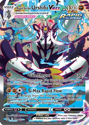 Rapid Strike Urshifu VMAX (Alternate Art Secret) 170/163 - SWSH05 Battle Styles Holofoil