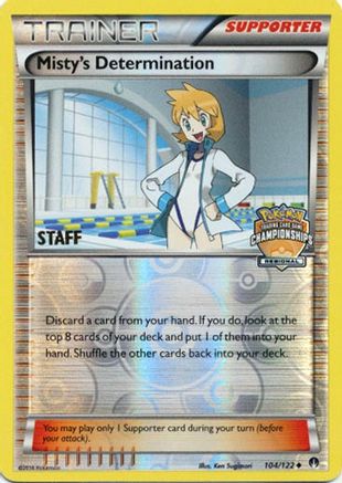 Misty's Determination - 104/122 (Regional Championships) [Staff] 104 - League & Championship Cards Reverse Holofoil