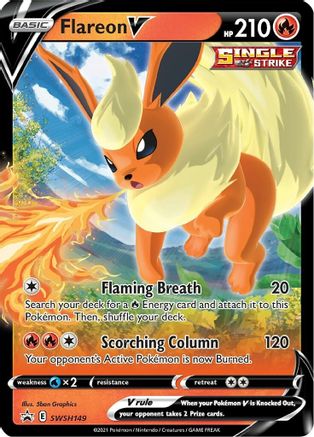 Flareon V - SWSH149 SWSH149/307 - SWSH Sword & Shield Promo Cards Holofoil