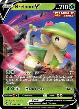 Breloom V 6/264 - SWSH08 Fusion Strike Holofoil