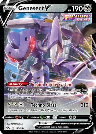 Genesect V 185/264 - SWSH08 Fusion Strike Holofoil