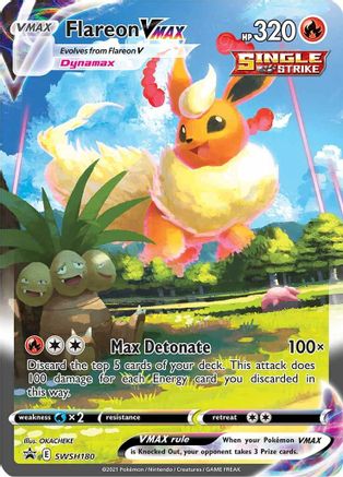 Flareon VMAX - SWSH180 SWSH180/307 - SWSH Sword & Shield Promo Cards Holofoil