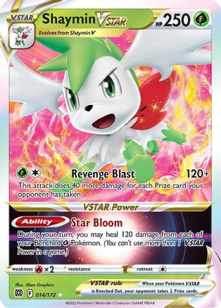Shaymin VSTAR 14/172 - SWSH09 Brilliant Stars Holofoil