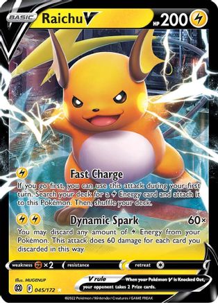 Raichu V 45/172 - SWSH09 Brilliant Stars Holofoil