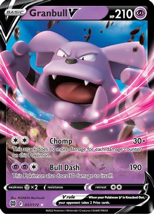 Granbull V 57/172 - SWSH09 Brilliant Stars Holofoil
