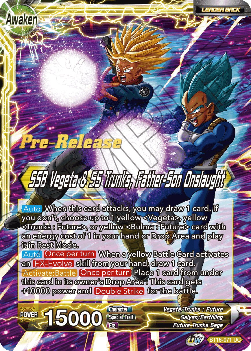 Trunks // SSB Vegeta & SS Trunks, Father-Son Onslaught