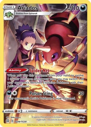 Ariados TG09/30 - SWSH09 Brilliant Stars Trainer Gallery Holofoil