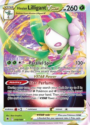 Hisuian Lilligant VSTAR 18/189 - SWSH10 Astral Radiance Holofoil