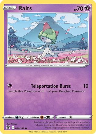 Ralts 60/189 - SWSH10 Astral Radiance