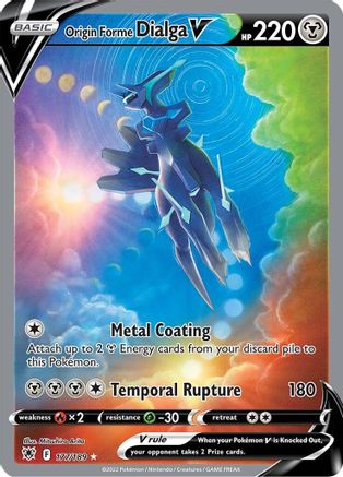 Origin Forme Dialga V (Alternate Full Art) 177/189 - SWSH10 Astral Radiance Holofoil