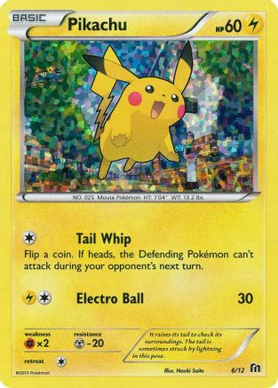 Pikachu - 6/12 6/12 - McDonalds Promos 2016 Holofoil