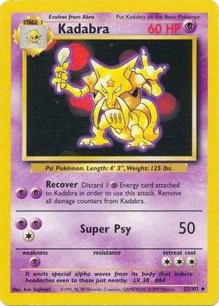 Kadabra 32/102 - Base Set