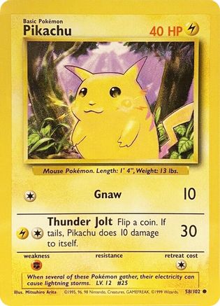 Pikachu 58/102 - Base Set