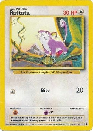 Rattata 61/102 - Base Set