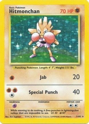 Hitmonchan 7/102 - Base Set Holofoil