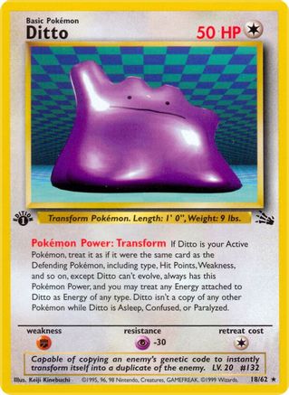 Ditto (18) 18/62 - Fossil 1st Edition