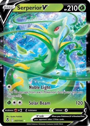 Serperior V 7/195 - SWSH12 Silver Tempest Holofoil