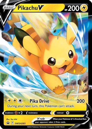 Pikachu V - SWSH285 SWSH285/298 - SWSH Sword & Shield Promo Cards Holofoil