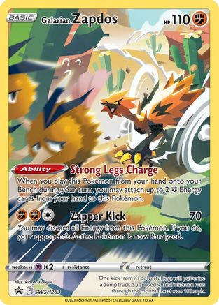 Galarian Zapdos - SWSH283 SWSH283 - SWSH Sword & Shield Promo Cards Holofoil