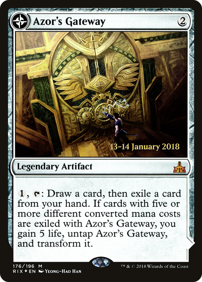 Azor's Gateway (PRE-176) - Rivals of Ixalan Promos: (compasslanddfc) Foil