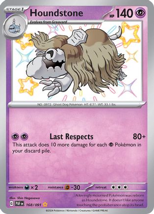 Houndstone - 168/091 168 - SV Paldean Fates Holofoil