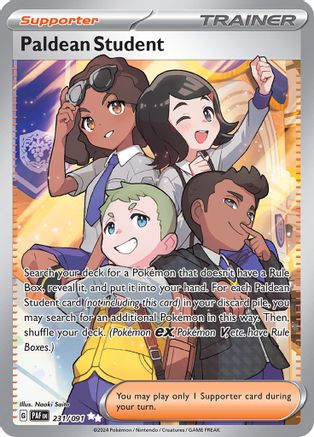 Paldean Student - 231/091 231 - SV Paldean Fates Holofoil