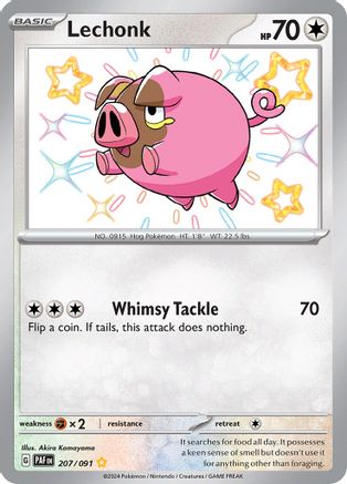 Lechonk - 207/091 207 - SV Paldean Fates Holofoil