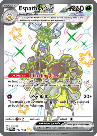 Espathra ex - 214/091 214 - SV Paldean Fates Holofoil