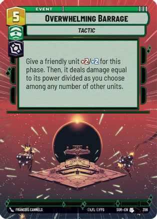 Overwhelming Barrage (Hyperspace) (356) - Spark of Rebellion Foil