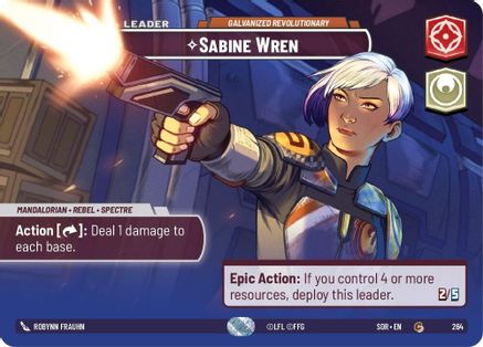 Sabine Wren - Galvanized Revolutionary (Showcase) (264) - Spark of Rebellion Foil
