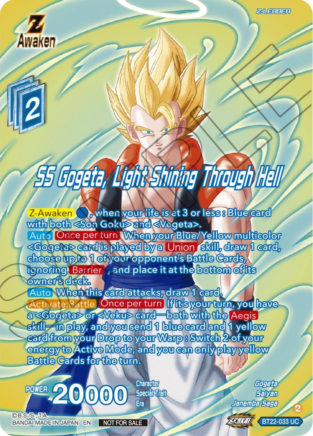 SS Gogeta, Light Shining Through Hell (Premium Alt-Art Card Set 2024 Vol.1)