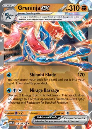 Greninja ex - 106/167 106 - SV06 Twilight Masquerade Holofoil