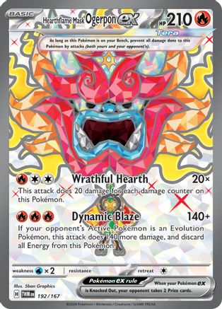 Hearthflame Mask Ogerpon ex - 192/167 192 - SV06 Twilight Masquerade Holofoil