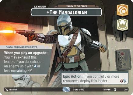 The Mandalorian - Sworn To The Creed (Showcase) (280) - Shadows of the Galaxy Foil