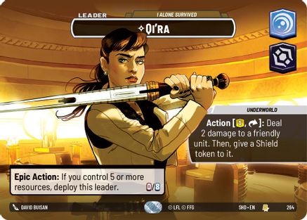 Qi'ra - I Alone Survived (Showcase) (264) - Shadows of the Galaxy Foil
