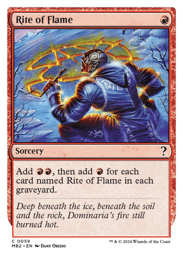 Rite of Flame (White Border) 59 - Mystery Booster 2 – Gator's Card Den