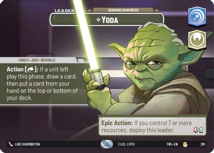 Yoda - Sensing Darkness (Showcase) (261) - Twilight of the Republic Foil
