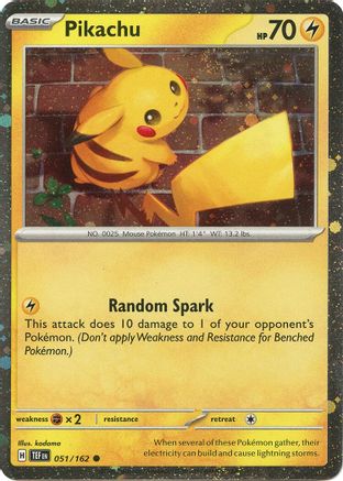 Pikachu - 051/162 (Cosmo Holo) 51 - Miscellaneous Cards & Products Holofoil